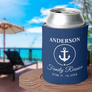 Nautic Anchor Rope Family Wiedersehen Navy Blue Dosenkühler