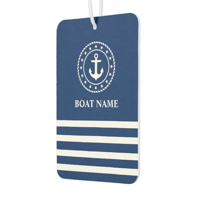 Nautic Anchor Rope Stars Stripter Name des Schiffe Autolufterfrischer (Links)