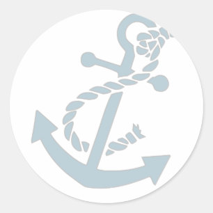 Nautic Anchor Runder Aufkleber