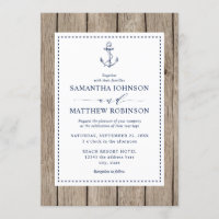 Nautic Anchor Rustic Wood Wedding