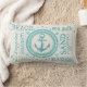 Nautic Anchor Typografy Beach Lumbar Pillow Lendenkissen (Blanket)