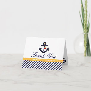 Nautic Anchor Vielen Dank, dass Sie Karten gelb