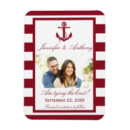 Nautic Anchor Wedding Foto speichern das Date Magn Magnet