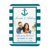 Nautic Anchor Wedding Foto speichern das Date Magn
