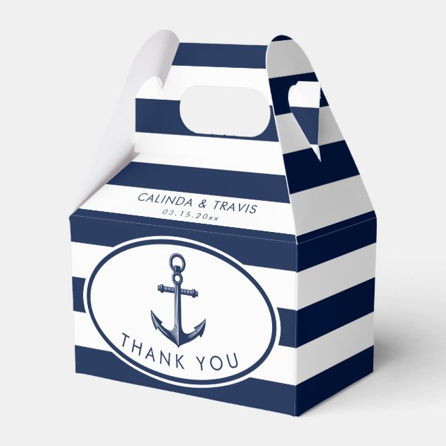 Nautic Anchor Wedding Geschenkschachtel (Vorderseite)