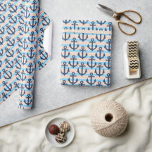 Nautic Anchor Wrapping Paper