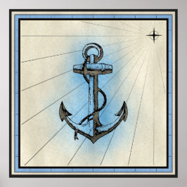 Nautic Anchors Poster