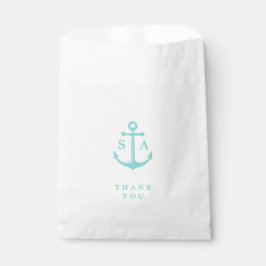 Nautic Anker Mongram Beach Hochzeit vielen Dank Geschenktütchen