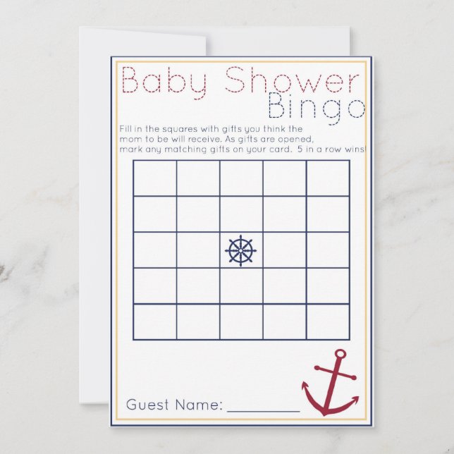 Nautic Baby Show Bingo Game (Vorderseite)