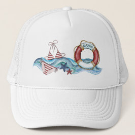 Nautic Baseball Cap Trucker Hat Truckerkappe
