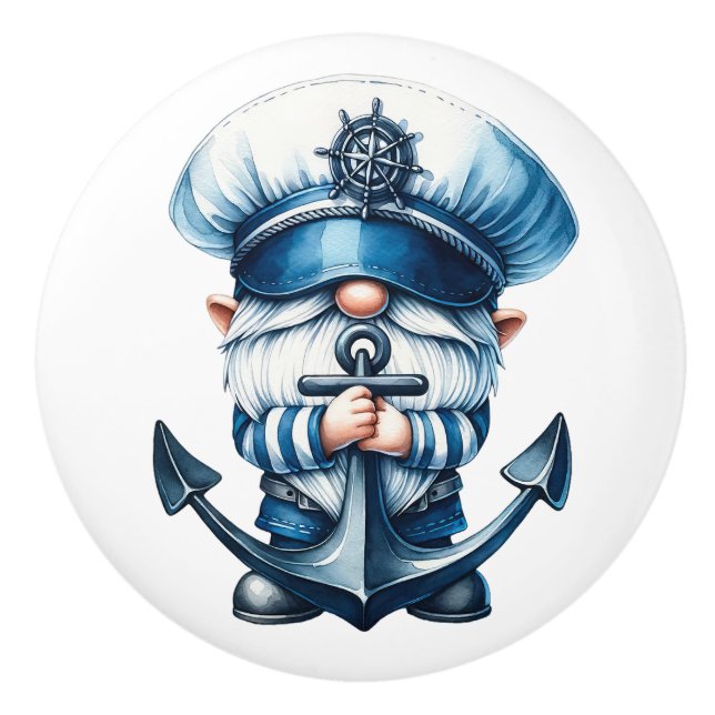 Nautic Beach Gnome Keramikknauf (Vorderseite)