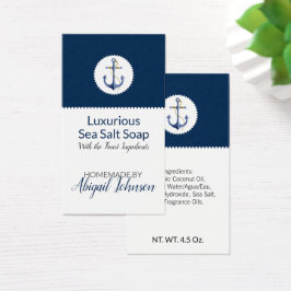 Nautic Beach Sea Salt Clay Handmade Soap Tag