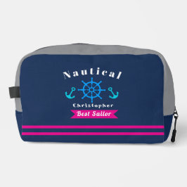 Nautic Best Sailor Navy Gray Waschbeutel