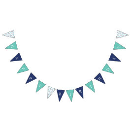 Nautic Blue Anchor Wimpelkette