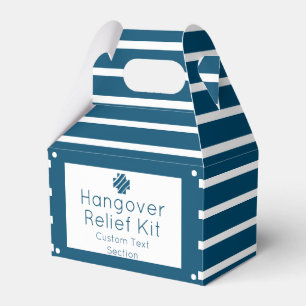 Nautic Blue and White Hangover Relief Kit Geschenkschachtel