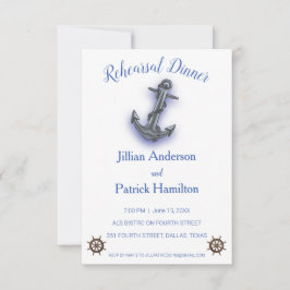 Nautic Boat Anchor Fabulous Sailing Wedding Einladung