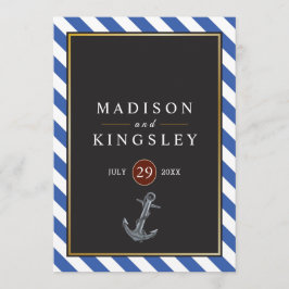 Nautic Boat Anchor Fabulous Sailing Wedding Programm