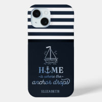 Nautic Boat Anchor Navy Blue
