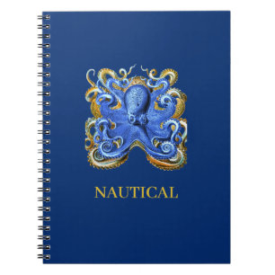 Nautic Boat Beach House Octopus Custom Notizblock