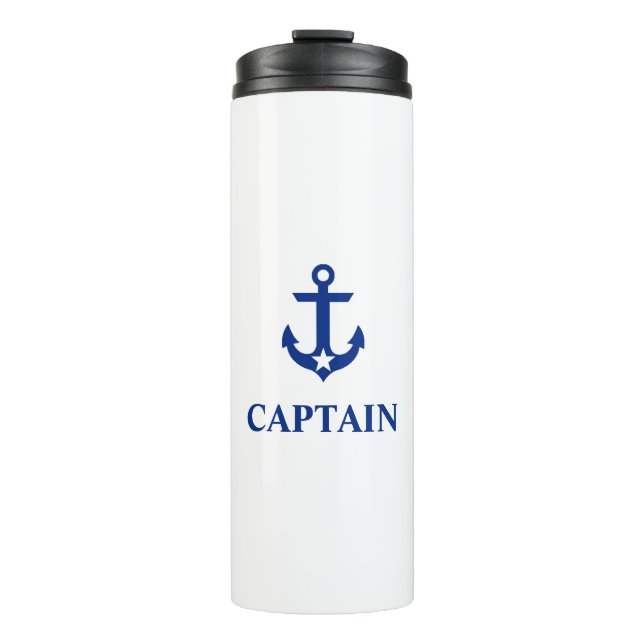 Nautic Captain Anchor Star Thermosbecher (Vorderseite)