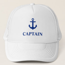 Nautic Captain Anchor White Truckerkappe