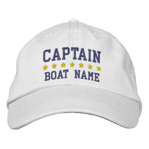 Nautic Captain, Ihr Boot Name White Cap Bestickte Baseballkappe