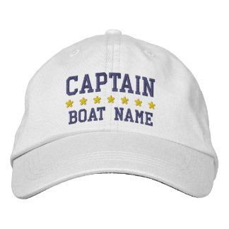Nautic Captain, Ihr Boot Name White Cap Bestickte Baseballkappe