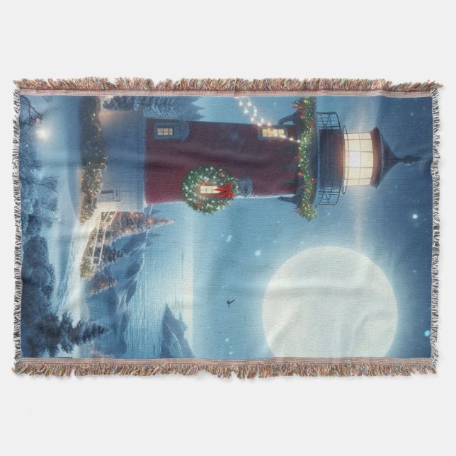 Nautic Christmas Leuchtturm Decke (Vorderseite)