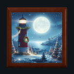 Nautic Christmas Leuchtturm Erinnerungskiste<br><div class="desc">Frohe Weihnachten</div>