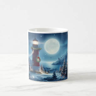 Nautic Christmas Leuchtturm Kaffeetasse
