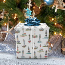 Nautic Christmas Lighthouses White