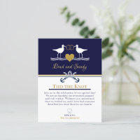 Nautic Coastal Navy Blue Sandpiper Brautparty