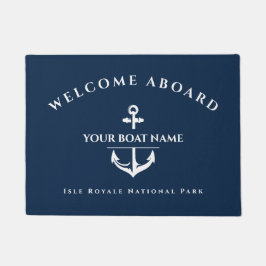Nautic Custom Boat Name Anchor Marine Fußmatte