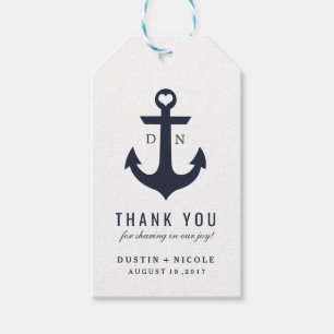 Nautic Dankeschön Gastgeschenk Hochzeit Tags ABW Geschenkanhänger