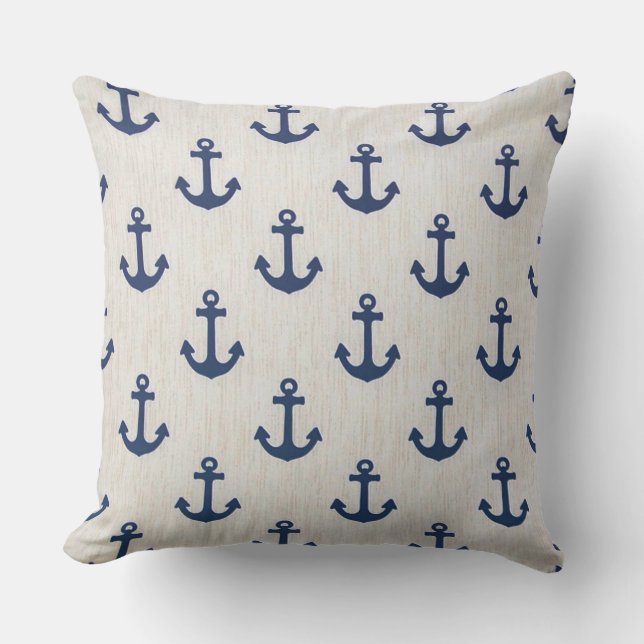Nautic Designer Outdoor Accent Pillow Kissen (Vorderseite)