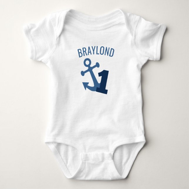 Nautic First Birthday Shirt (Vorderseite)