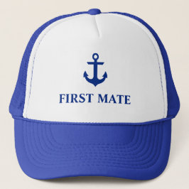 Nautic First Mate Anchor Blue Truckerkappe