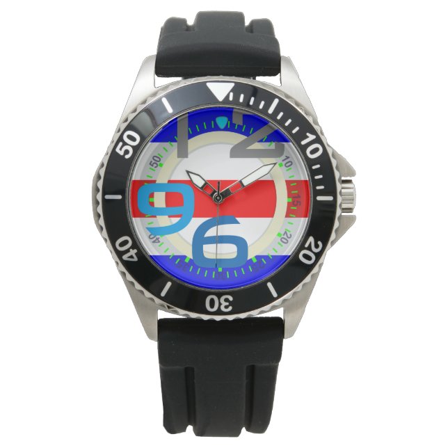 Nautic Flags Alphabet Letter C Charlie Armbanduhr (Vorderseite)