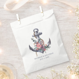 Nautic Floral Anchor Hochzeitsgeschenk Gunst Bag Geschenktütchen