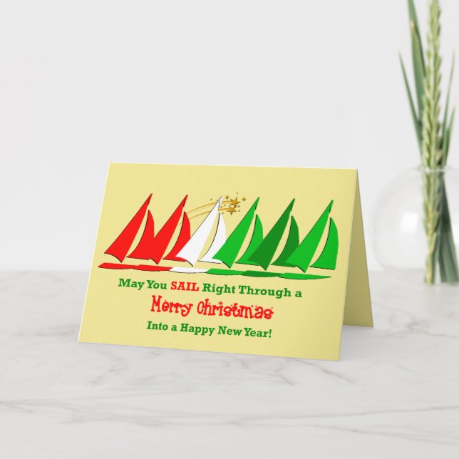 Nautic Frohe Weihnachten für meine Segelfreunde (Vorderseite)