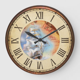 Nautic Große Wanduhr