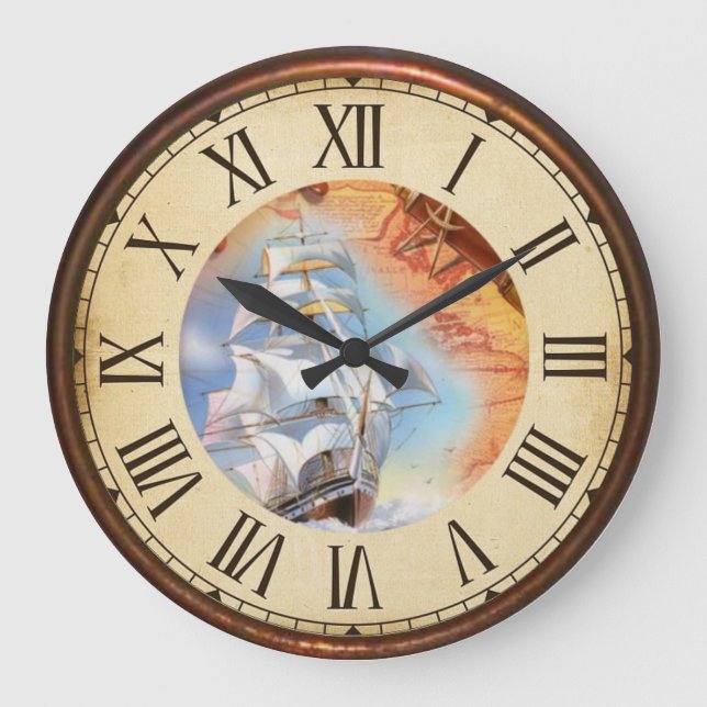 Nautic Große Wanduhr (Vorderseite)