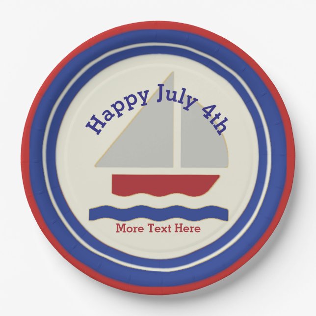 Nautic July 4. Paper Tellers Pappteller (Vorderseite)