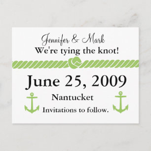 Nautic Knot Save the Date Ankündigungspostkarte