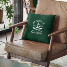 Nautic Lake House Family Anchor Oars Green