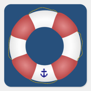 Nautic Life Conservation Quadratischer Aufkleber