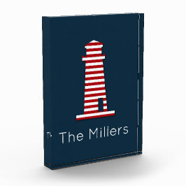 Nautic Lighthouse Family NAME Patriotic Ocean Fotoblock