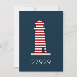 Nautic Lighthouse Patriotic Wiedersehen Einladung