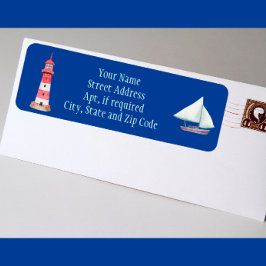 Nautic Lighthouse Sailboat Rücksendeadresse