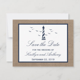 Nautic Lighthouse Wedding Save the Date Cards